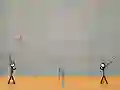 Jwèt Stick Figure Badminton sou entènèt