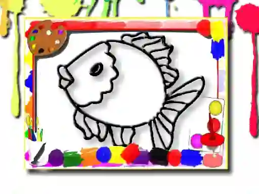 Jwèt Fish Coloring Book sou entènèt