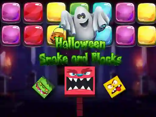 Jwèt Halloween Snake and Blocks sou entènèt