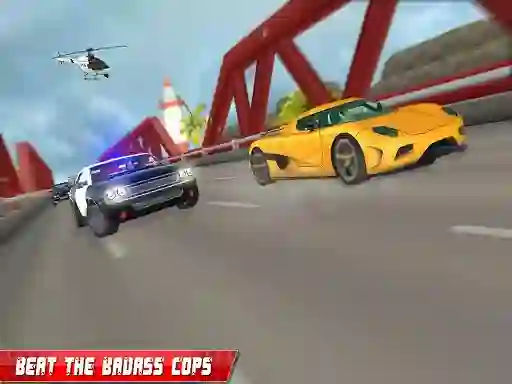 Jwèt Grand Police Car Chase Drive Racing sou entènèt