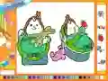 Jwèt Online coloring baby twins sou entènèt