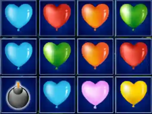 Jwèt Heart Balloons Block Collapse sou entènèt