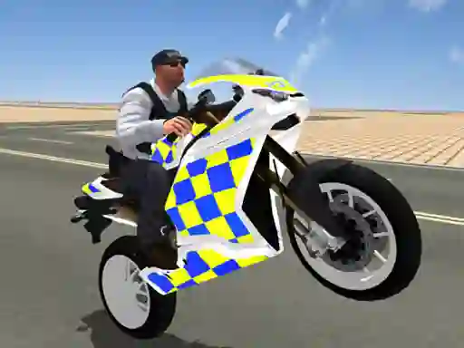 Jwèt Super Stunt Police Bike Simulator 3D sou entènèt