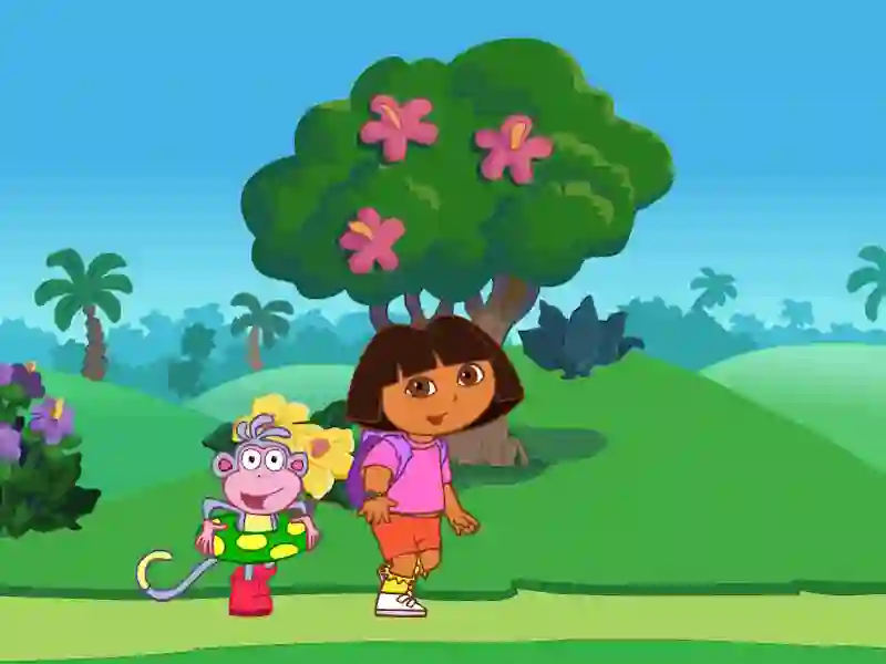 Jwèt Dora the Explorer Find Floatie sou entènèt