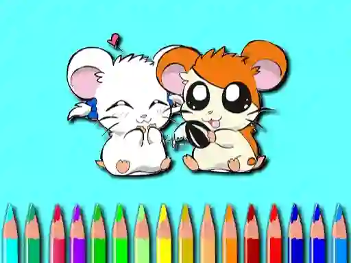 Jwèt Hamster Coloring Book sou entènèt