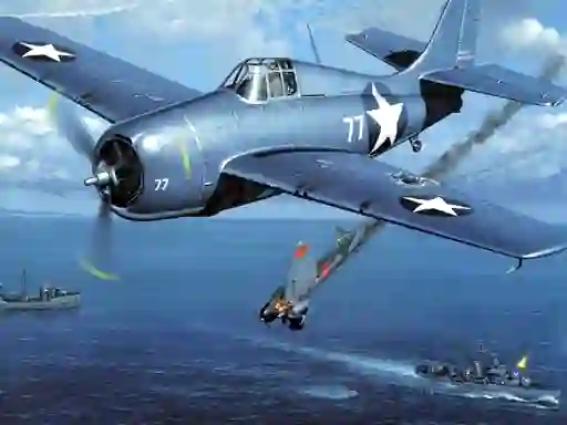 Jwèt Aviation Art Air Combat Puzzle sou entènèt