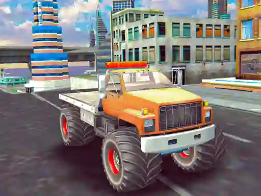 Jwèt Monster Truck Stunts Free Jeep Racing sou entènèt