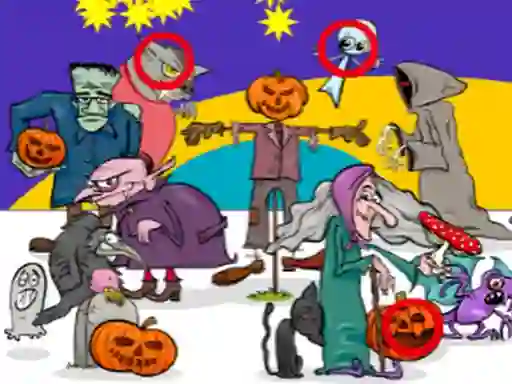 Jwèt Find 5 Differences Halloween sou entènèt