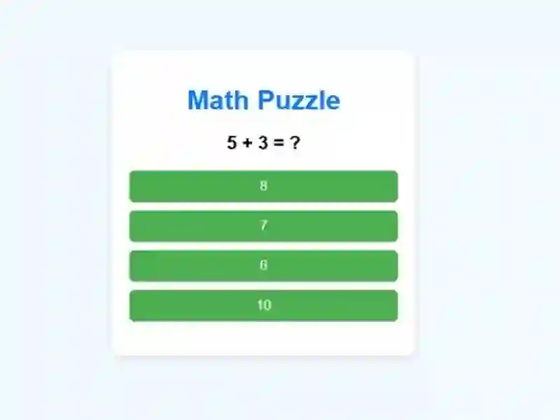 Jwèt Math Puzzle sou entènèt