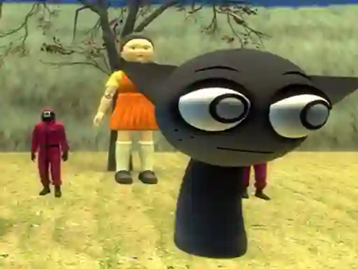 Jwèt Squid Game Sprunki Hide sou entènèt