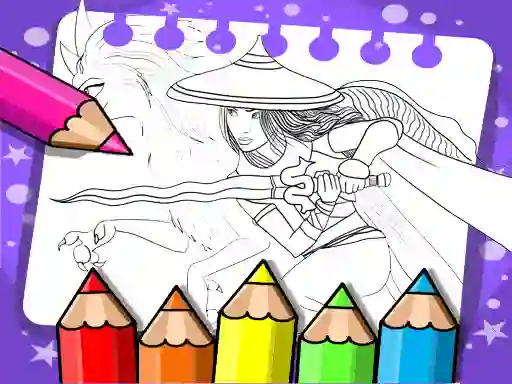 Jwèt Raya And The Last Dragon Coloring Book sou entènèt
