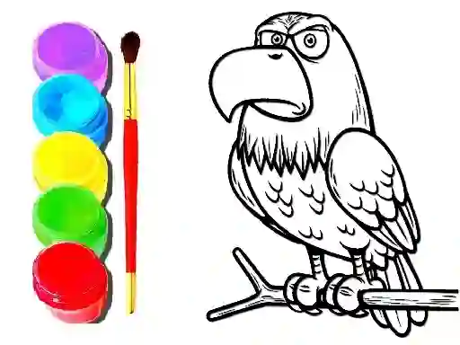 Jwèt Eagle Coloring Book sou entènèt