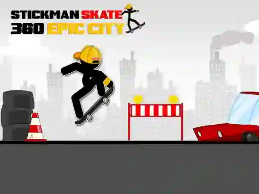 Jwèt Stickman Skate 360 Epic City sou entènèt