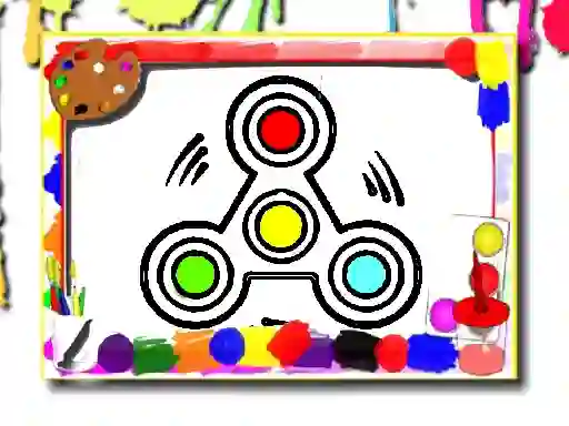 Jwèt Fidget Spinner Coloring Book sou entènèt