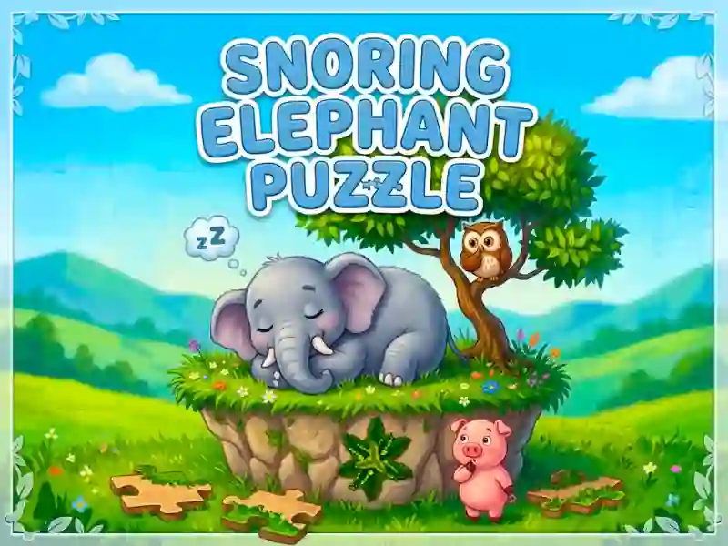 Jwèt Snoring Elephant Puzzle sou entènèt