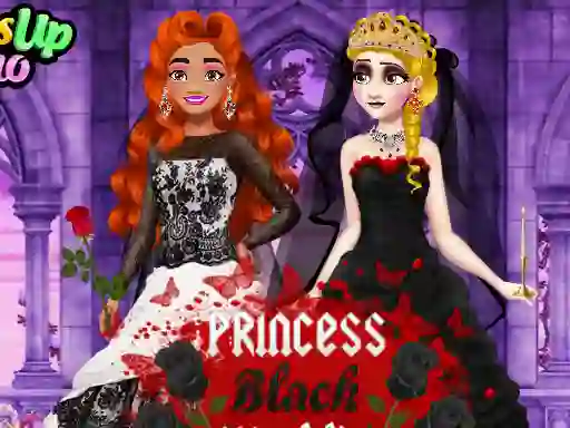 Jwèt Princess Black Wedding Dress sou entènèt