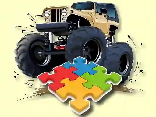 Jwèt Monster Truck Jigsaw Challenge sou entènèt