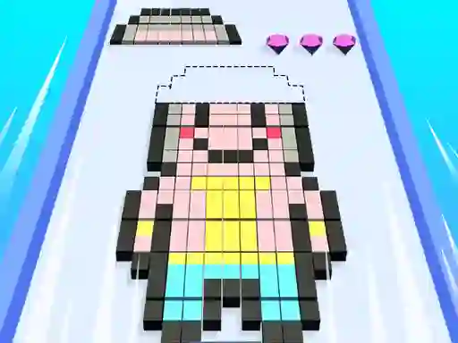 Jwèt Blocks Stack Rush sou entènèt