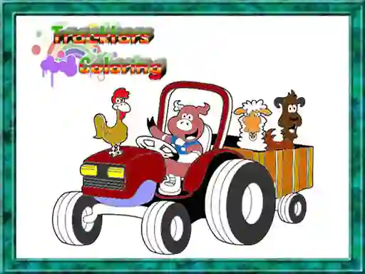 Jwèt Tractor Coloring Pages sou entènèt