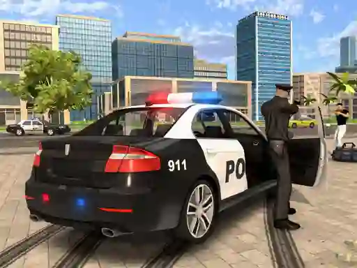 Jwèt Cartoon Police Car sou entènèt