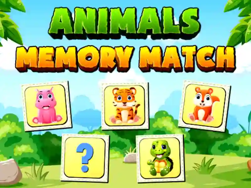 Jwèt Animals Memory Match sou entènèt