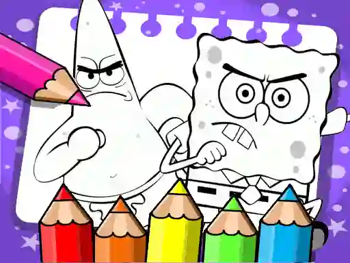 Jwèt Sponge Bob Coloring Book sou entènèt