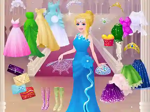 Jwèt Cinderella Dress Up Girl Games sou entènèt