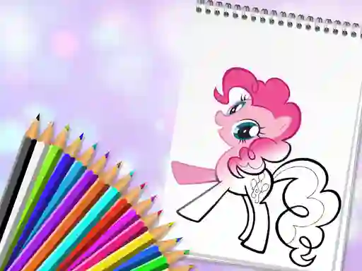 Jwèt Cute Pony Coloring Book sou entènèt