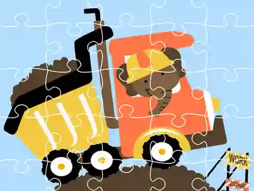 Jwèt Dumper Trucks Jigsaw sou entènèt