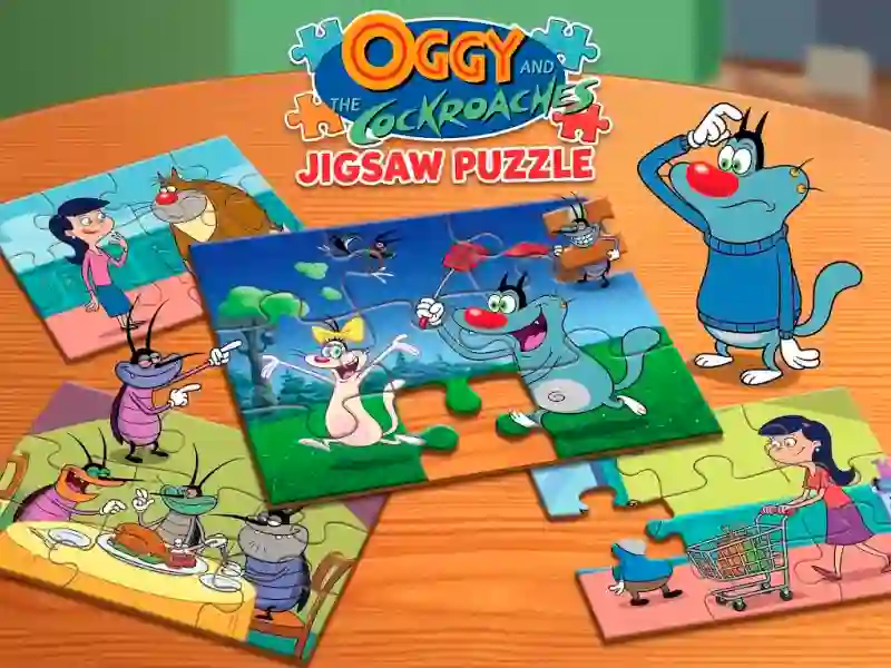 Jwèt Oggy and the Cockroaches Jigsaw Puzzle sou entènèt