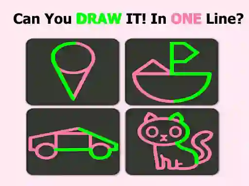 Jwèt Brain Test: One Line Draw Puzzle sou entènèt