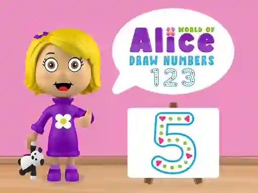 Jwèt World of Alice Draw Numbers sou entènèt