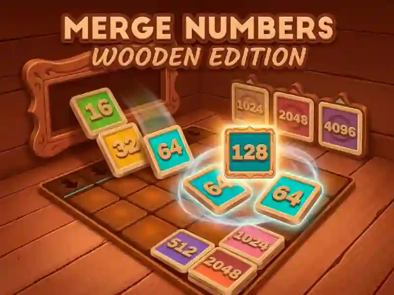 Jwèt Merge Numbers Wooden Edition sou entènèt