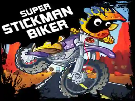 Jwèt Super Stickman Biker sou entènèt
