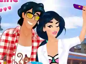 Jwèt Couple Travel Selfie sou entènèt