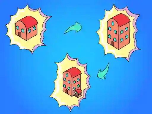 Jwèt Idle Merge City sou entènèt