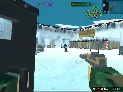 Jwèt Blocky Combat Swat 2 sou entènèt