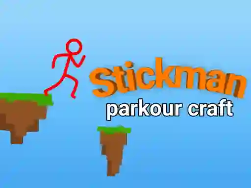 Jwèt Stickman parkour craft sou entènèt