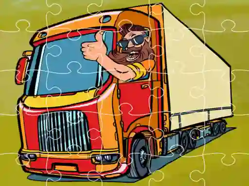 Jwèt Semi Trucks Jigsaw sou entènèt
