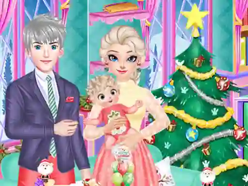 Jwèt Frozen Family Christmas Preparation sou entènèt