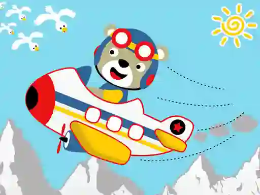 Jwèt Friendly Airplanes For Kids Coloring sou entènèt