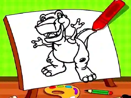 Jwèt Easy Kids Coloring Dinosaur sou entènèt
