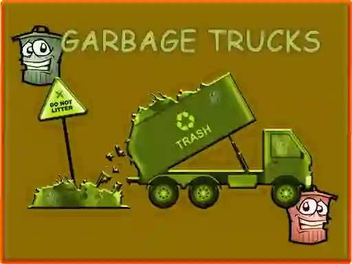 Jwèt Garbage Trucks Hidden Trash Can sou entènèt