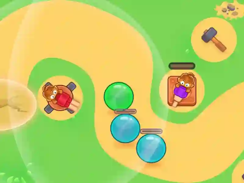 Jwèt Monkey Bubble Defense sou entènèt