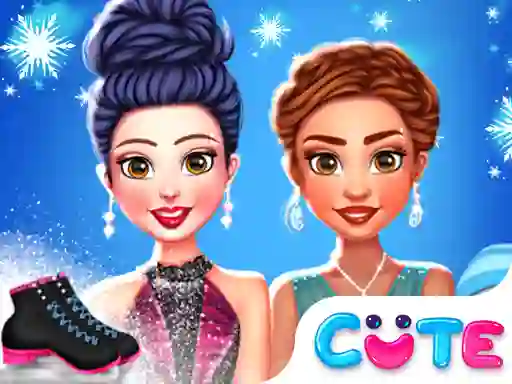 Jwèt Princess Winter Ice Skating Outfits sou entènèt