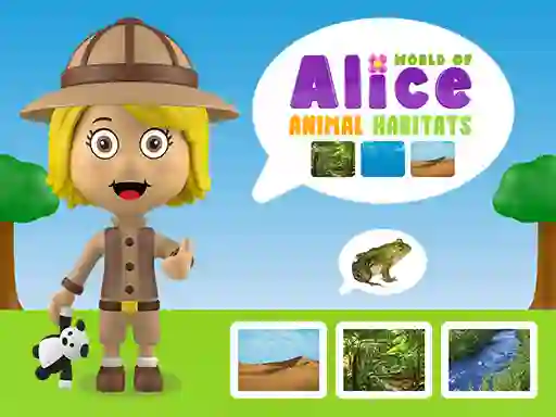 Jwèt World of Alice Animal Habitats sou entènèt
