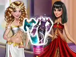 Jwèt Dolly Princess vs. Villain Dress Up sou entènèt