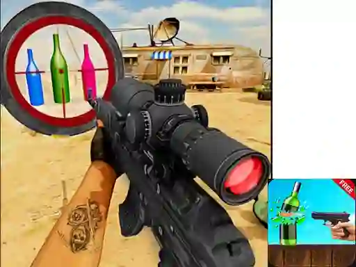 Jwèt Sniper Bottle Shooting sou entènèt