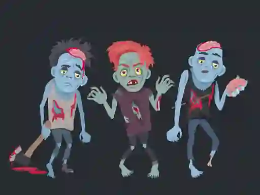Jwèt Zombies and Skeletons Coloring sou entènèt