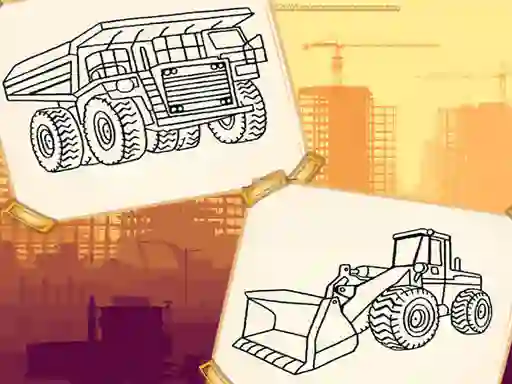 Jwèt Construction Trucks Coloring sou entènèt